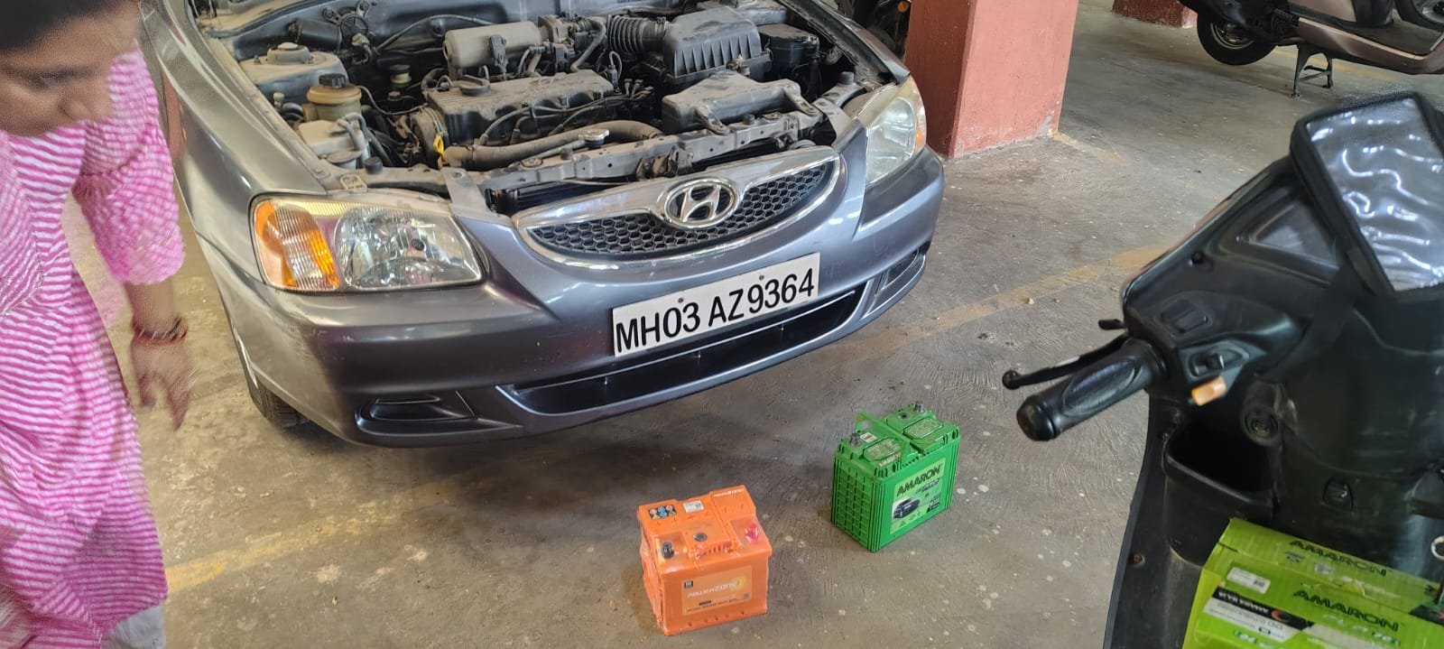 Battery installation work