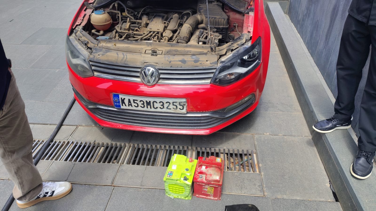 Battery installation work